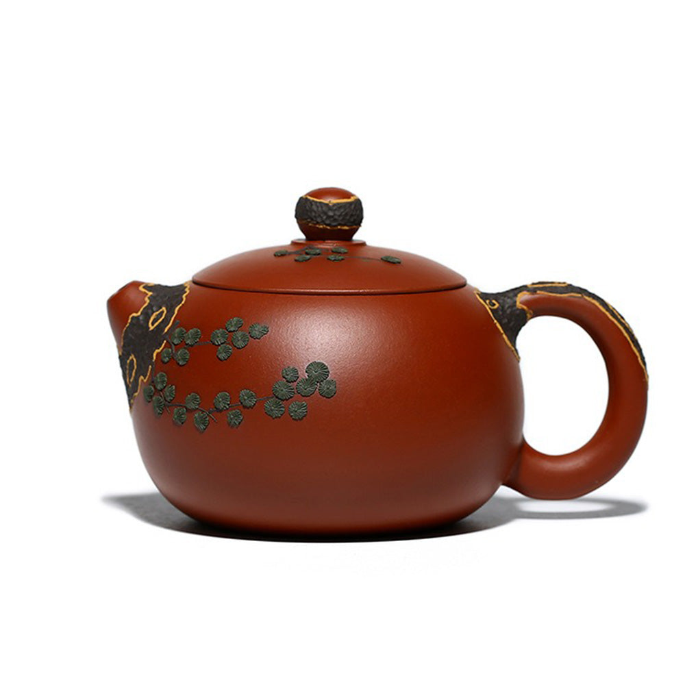 Yixing Da Hong Pao Clay Pine Teapot