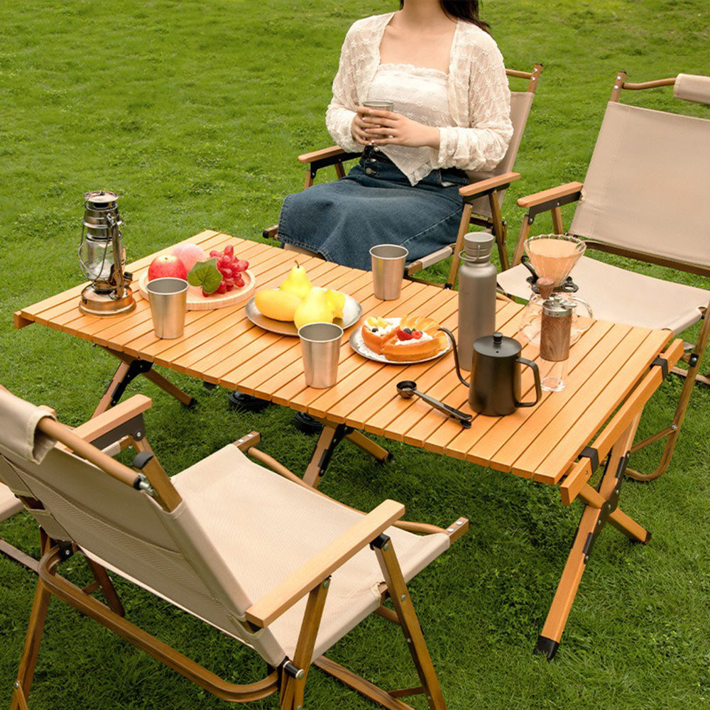 Portable Outdoor Folding Table With Chairs