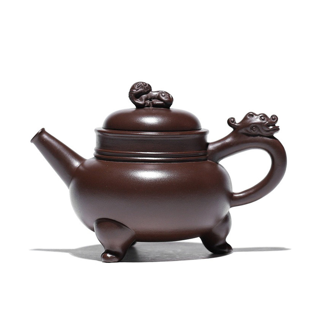 Yixing Purple Clay Three-legged Teapot