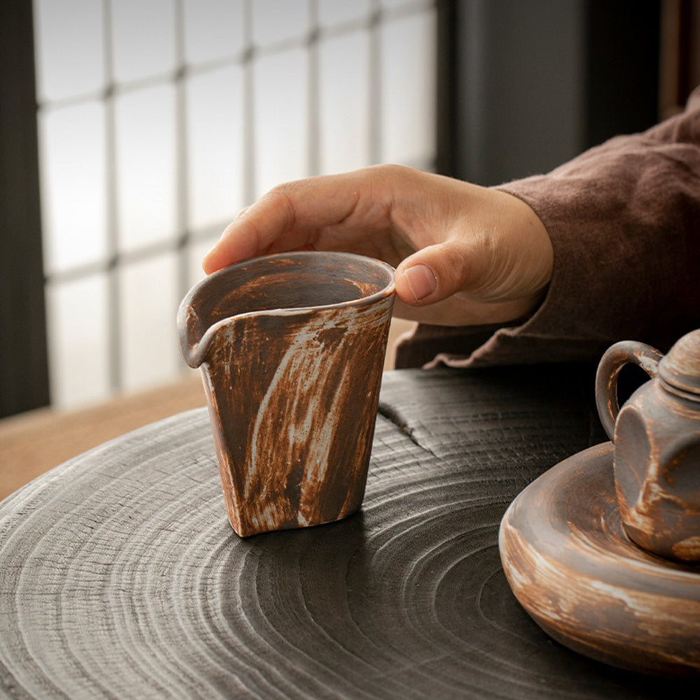 Vintage Coarse Pottery Japanese Fair Cup