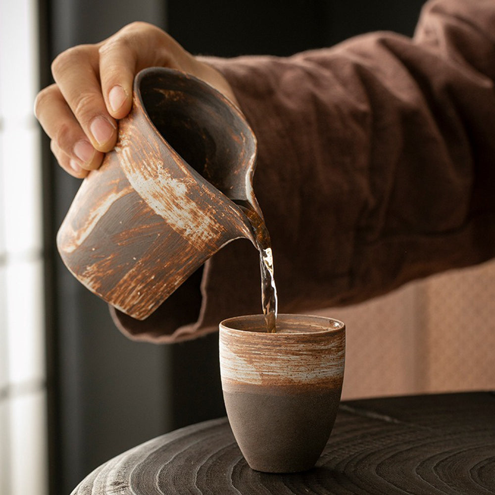 Vintage Coarse Pottery Japanese Fair Cup