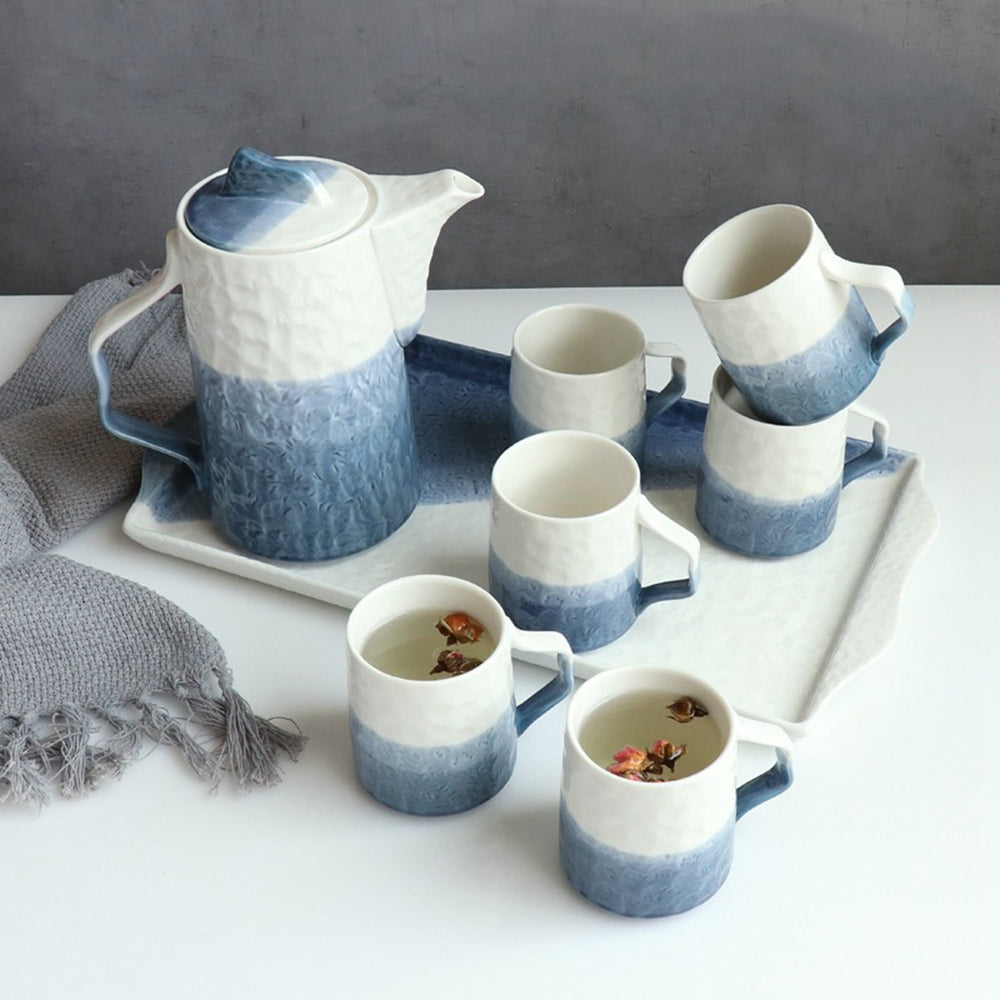 Gradient Grey Ceramic Modern Tea Set