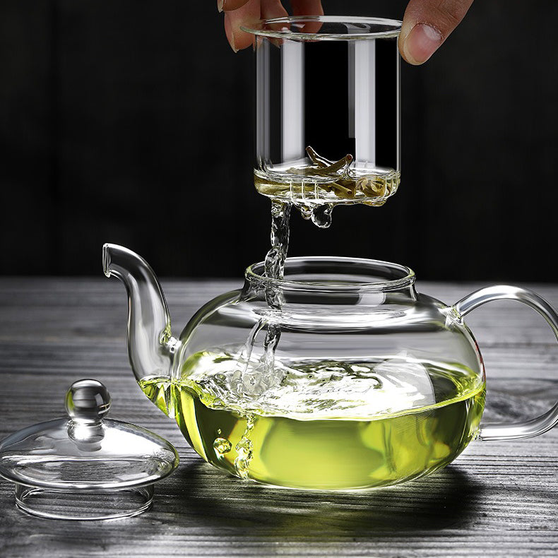 Heat Resisting Herbal Tea Glass Teapot