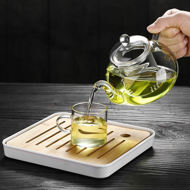 Heat Resisting Herbal Tea Glass Teapot