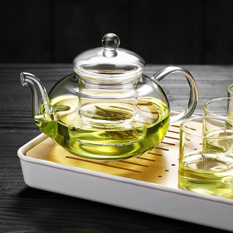 Heat Resisting Herbal Tea Glass Teapot