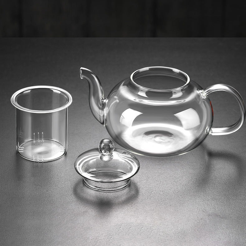 Heat Resisting Herbal Tea Glass Teapot