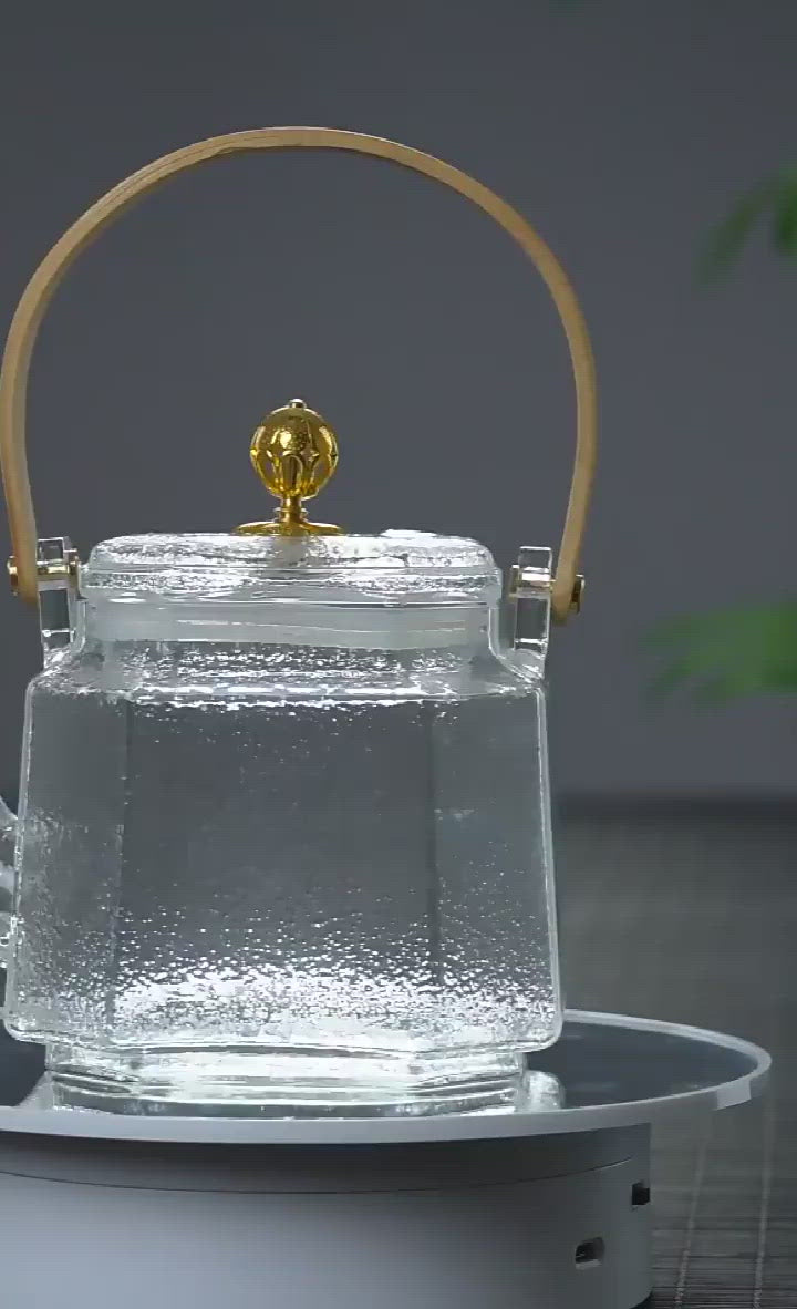 Japanese Water Steam Glass Teapot