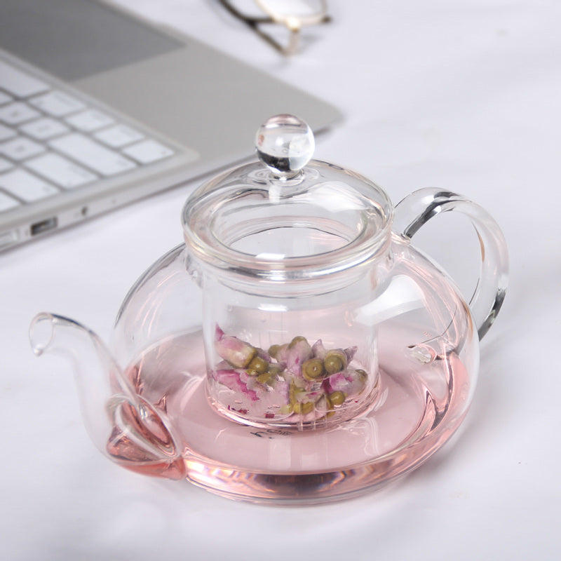 Heat Resisting Herbal Tea Glass Teapot