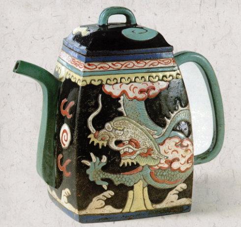 Full and oint Color Qing Dynasty Mixed Glaze Zisha