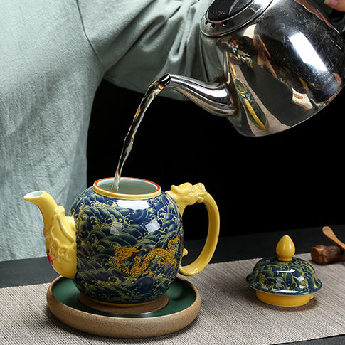 Jingdezhen Ceramic Teapot - Large 1L Capacity, High Temperature