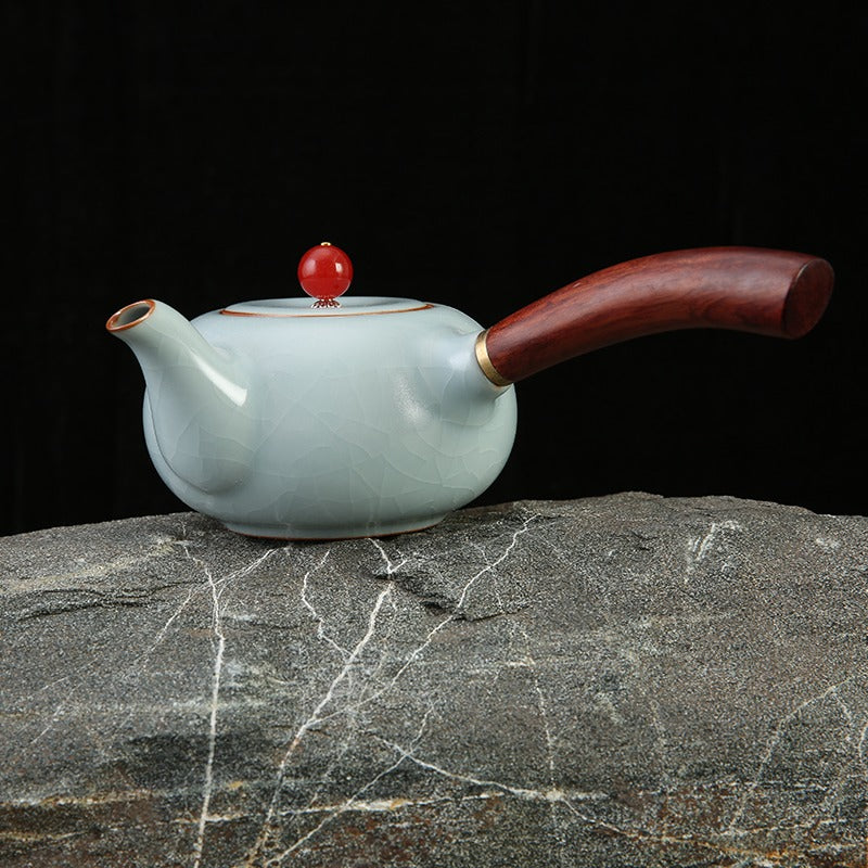 Japanese Teapot With Agate Lid