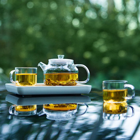 Glass Travel Tea Set With Tray