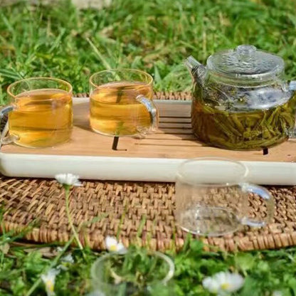 Glass Travel Tea Set With Tray