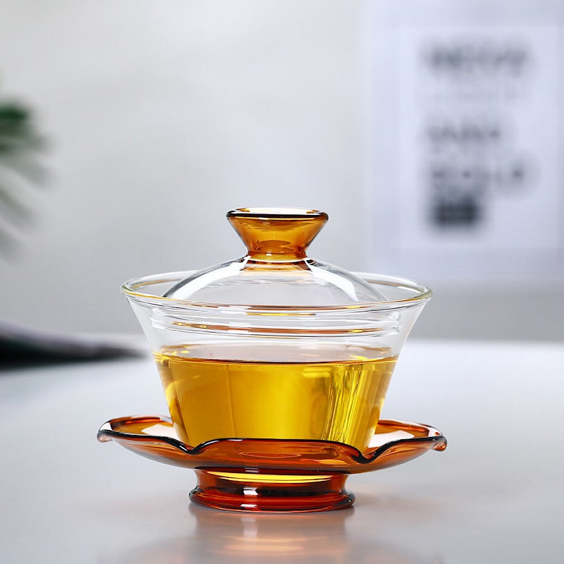 Color Heat-resistant Glass Gaiwan