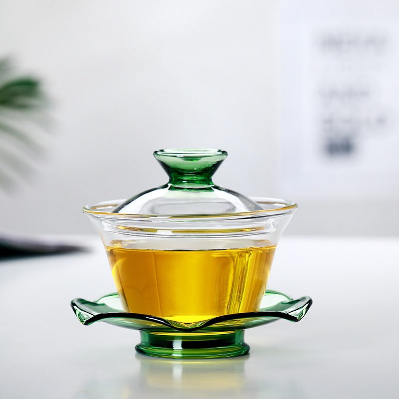 Color Heat-resistant Glass Gaiwan