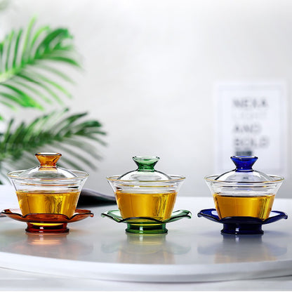 Color Heat-resistant Glass Gaiwan