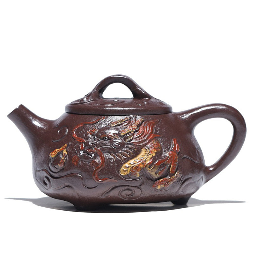 Yixing Purple Clay Dragon Shipiao Teapot