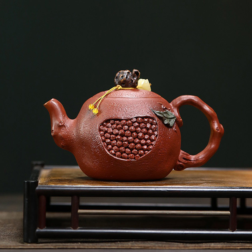 Yixing Jiang Po Ni Pomegranate Teapot