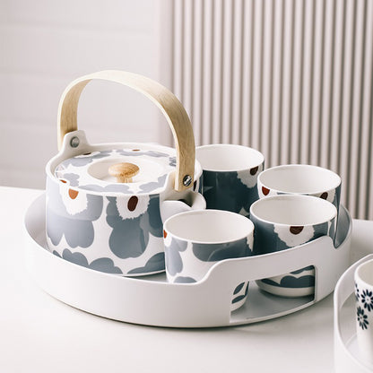 Modern Ceramic Floral Tea Set