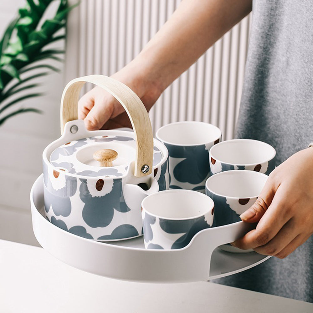 Modern Ceramic Floral Tea Set