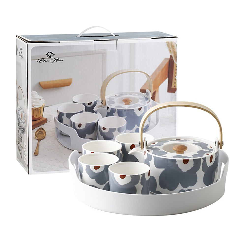 Modern Ceramic Floral Tea Set