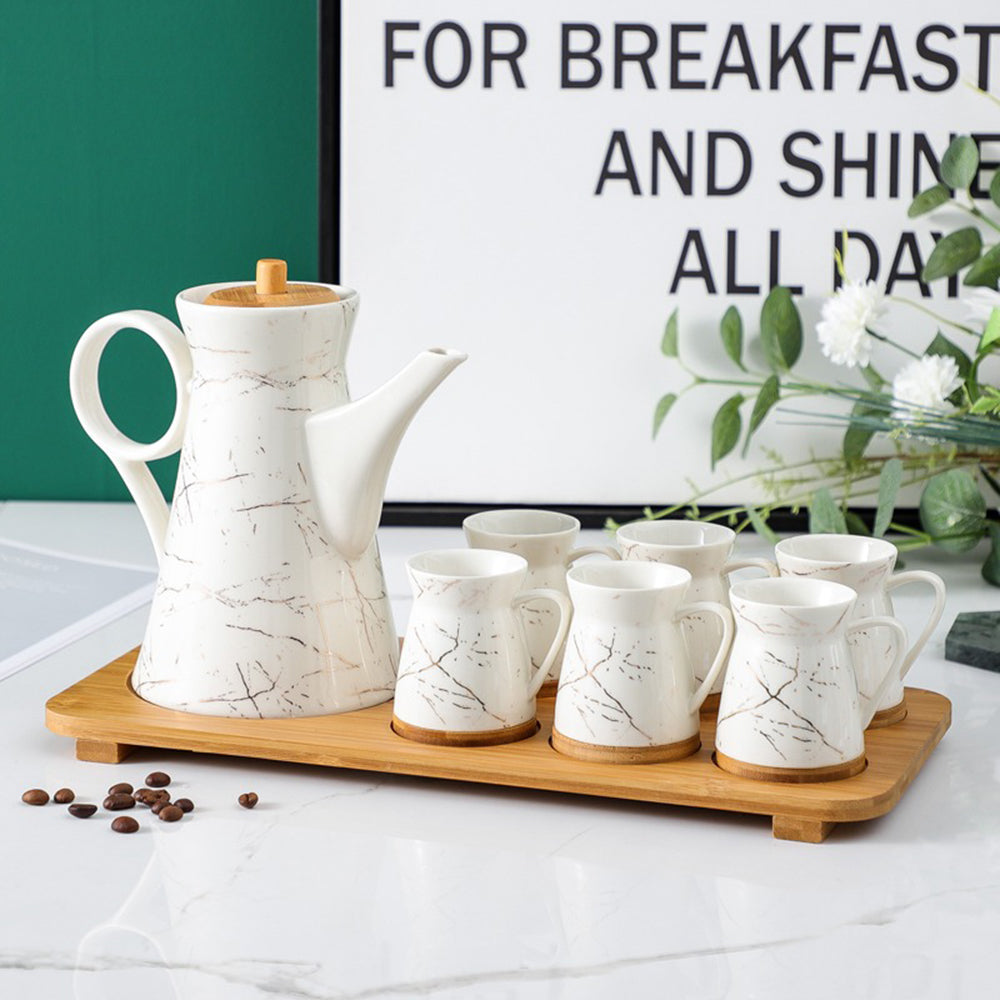 Modern Ceramic Marble Tea Set