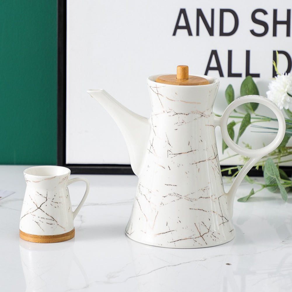 Modern Ceramic Marble Tea Set