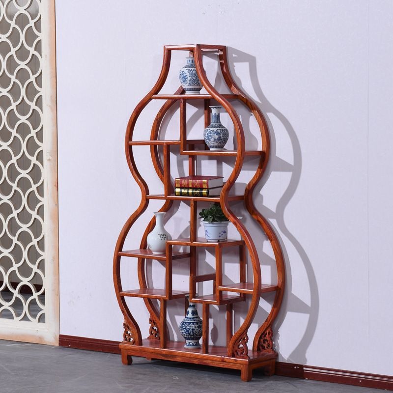 Gourd Shaped Chinese Curio Display Cabinet Shelf