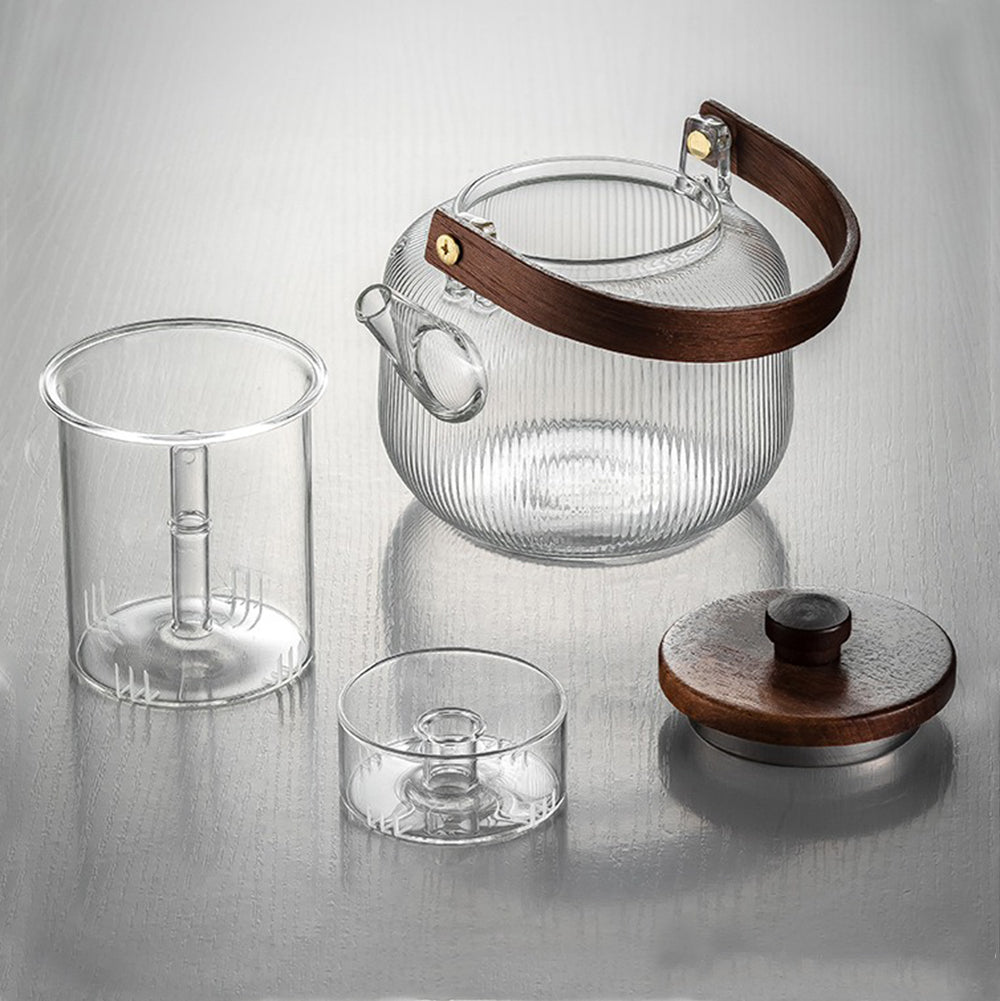 Glass Tea Set With Induction Heater