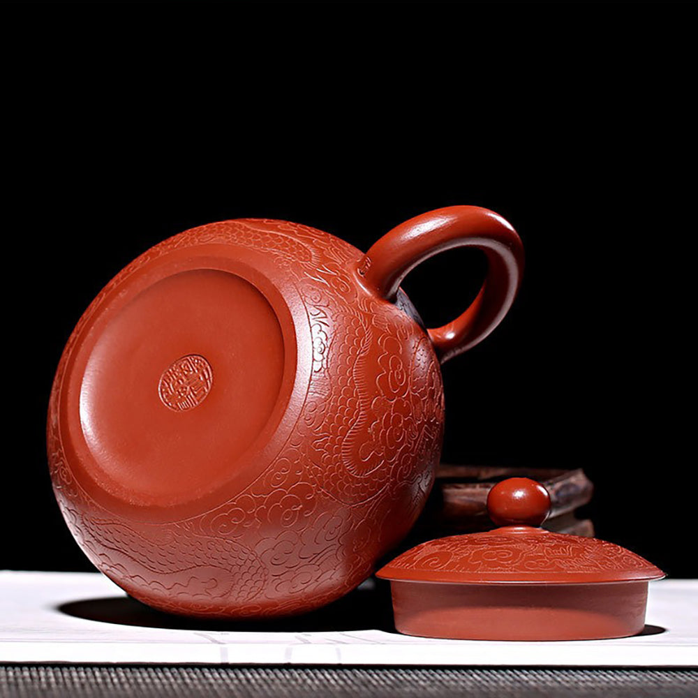 Yixing Auspicious Cloud And Dragon Xi Shi Teapot