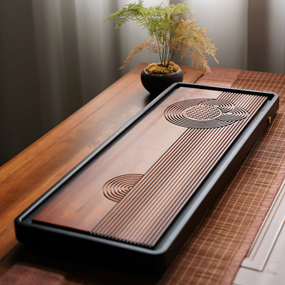 Heavy Bamboo Water Ripple Tea Tray