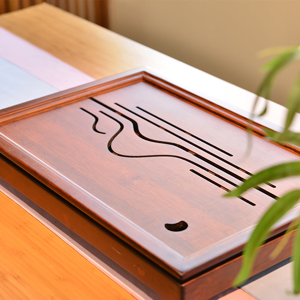 Bamboo Hollow Mountain and Moon Tea Tray