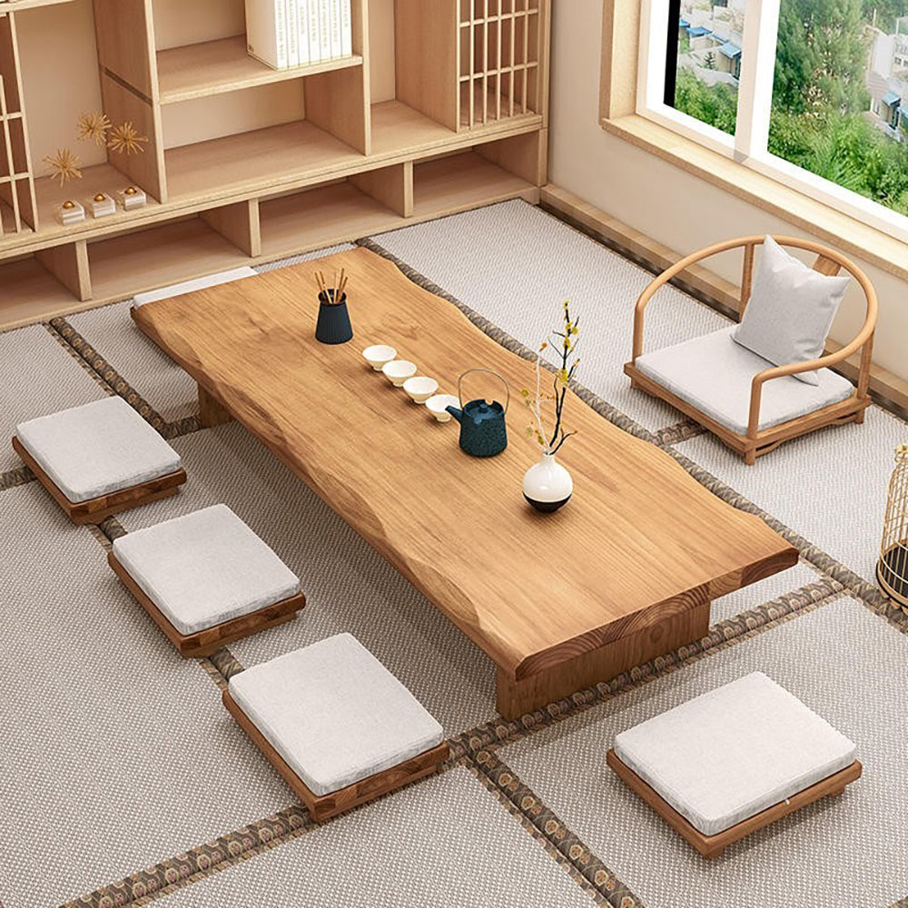 Pine Wood Low Table Tatami Tea Table Set