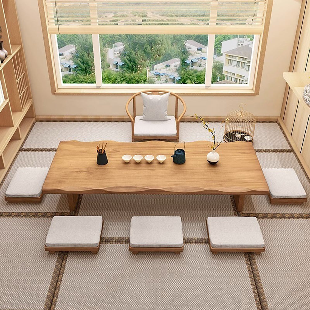 Pine Wood Low Table Tatami Tea Table Set