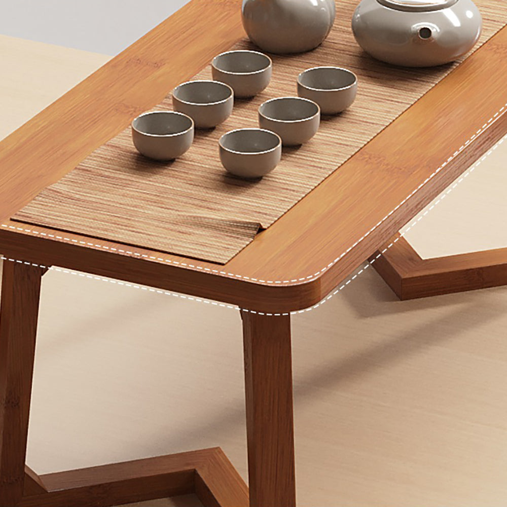 Japanese Style Nan Bamboo Low Tea Table Set