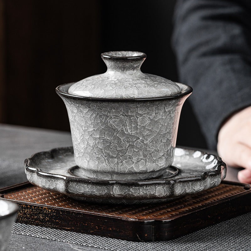 Ice Crack Flower Glaze Gaiwan