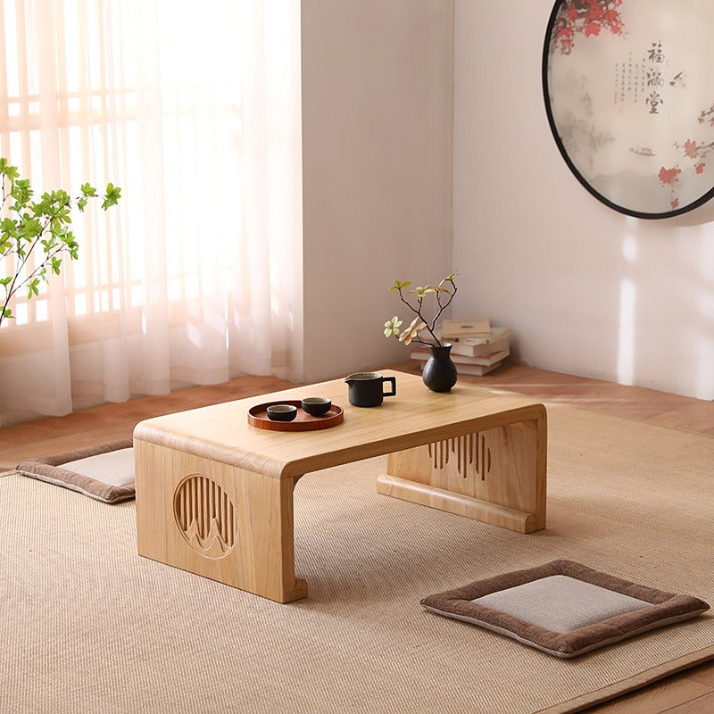 Solid Wood Grain Landscape Low Tea Table