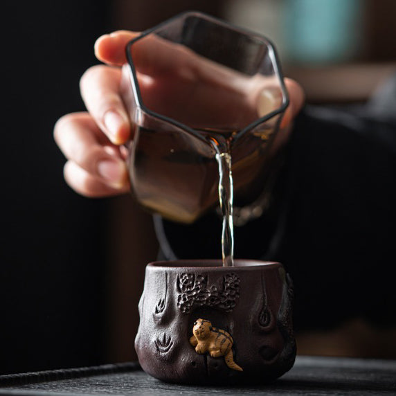 Purple Clay Squirrel Gongfu Tea Cup