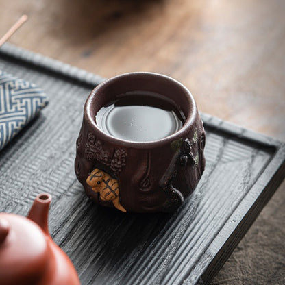 Purple Clay Squirrel Gongfu Tea Cup