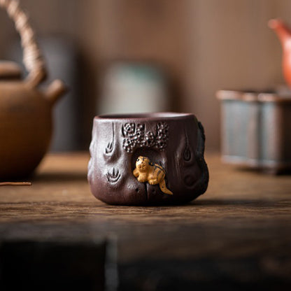 Purple Clay Squirrel Gongfu Tea Cup