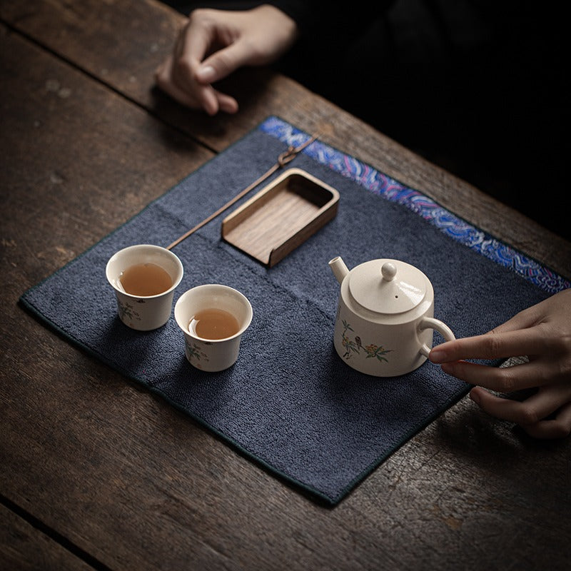 Auspicious Clouds Velvet Tea Towel