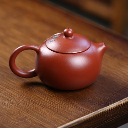 Purple Clay Painted Peach Blossom Teapot