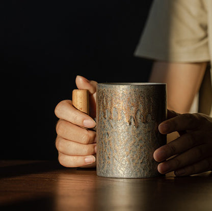 Iron Style Japanese Tea Cup With Handle