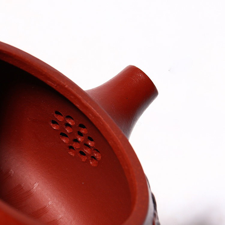 Yixing Red Clay Dragon Shi Piao Teapot