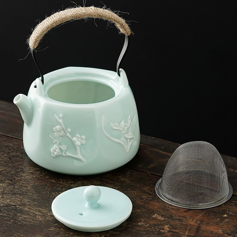 Plum Orchid Bamboo Chrysanthemum Tea Set