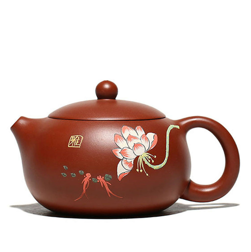 Yixing Red Clay Xi Shi Lotus Teapot