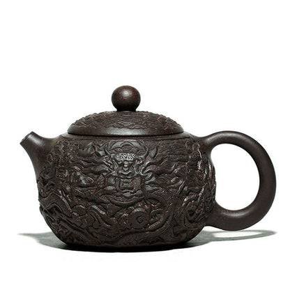 Yixing Black Clay Dragon Teapot