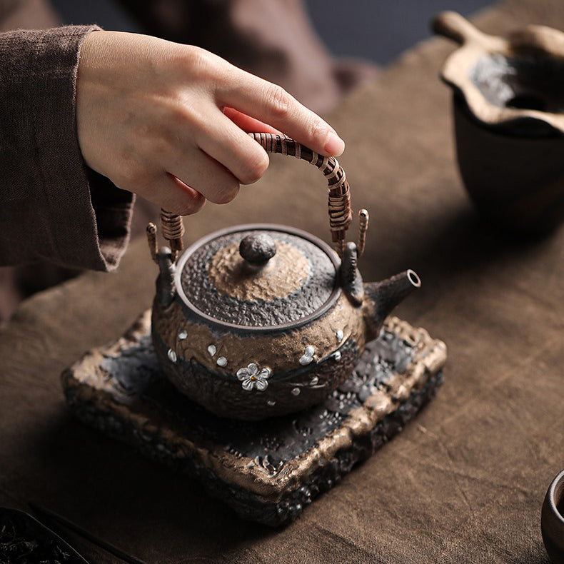 Japanese Handmade Iron Glazed Teapot