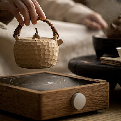 Japanese Heatable Yellow Clay Teapot