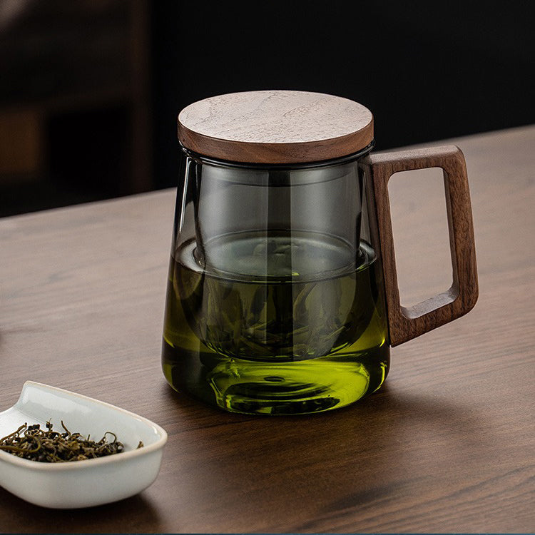 Glass Tea Cup With Mountain Infuser – Umi Tea Sets